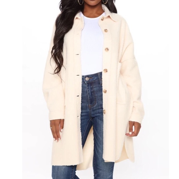Jackets & Blazers - Teddy Bear Ivory Coat